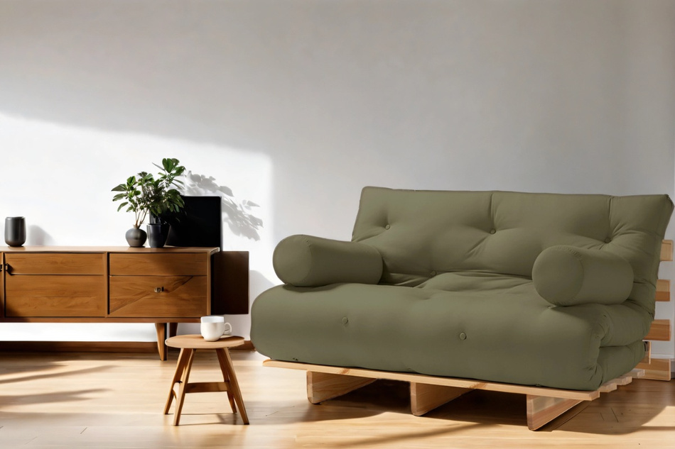 Sofa Bed Futon 180x200 - Slim Comfort Black - Pascall Brick