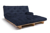 Sofa Bed Futon 180x200 - Slim Basic Classic - Pascall Navy Blue