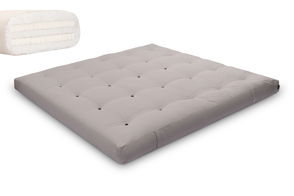 Futon Mattress 200x200 with latex - Medium Duo Latex - Pascall Grey