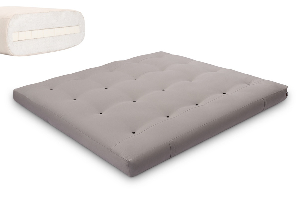 Futon Mattress 180x200 with latex - Medium Latex - Pascall Grey