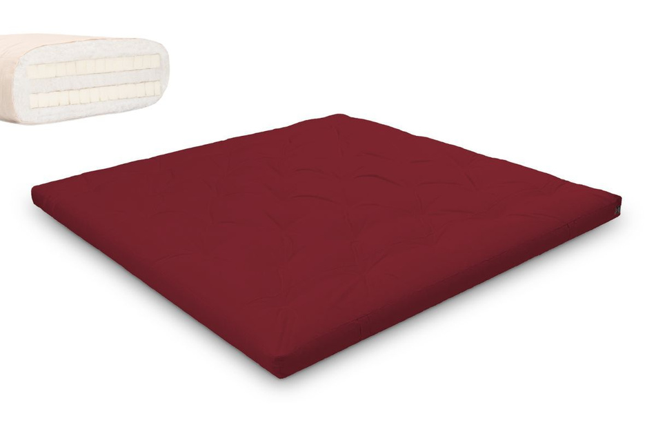 Futon Mattress 200x200 with latex - Slim Duo Latex - Pascall Burgundy