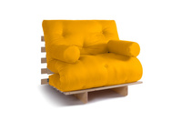 Sofa Bed Futon 90x200 - Slim Basic Classic - Pascall Yellow