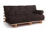 Sofa Bed Futon 180x200 - Slim Comfort Classic - Pascall Brown