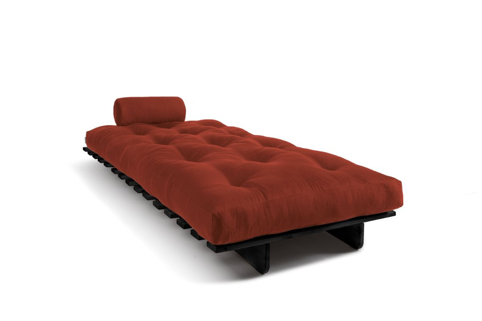 Sofa Bed Futon 90x200 - Slim Basic Black - Pascall Brick