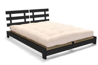 Wooden Bed 140x200 - Aisha Classic Black Tatami - Pascall