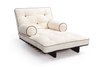 Sofa Bed Futon 90x200 - Slim Exclusive Black - Pascall Kedro Ecru