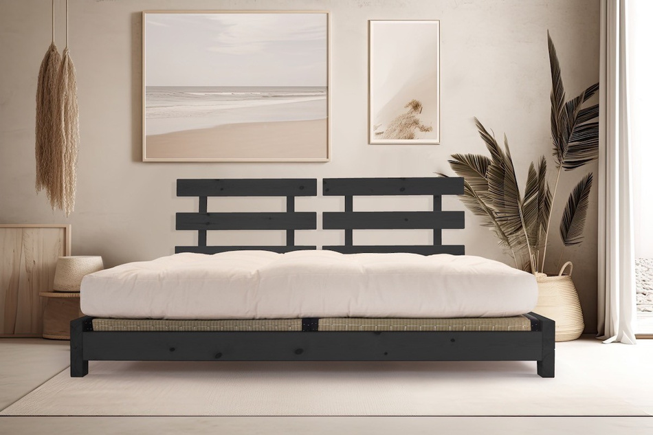 Wooden Bed 160x200 - Aisha Exclusive Black Tatami - Pascall