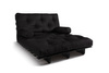 Sofa Bed Futon 120x200 - Slim Exclusive Black - Pascall Black