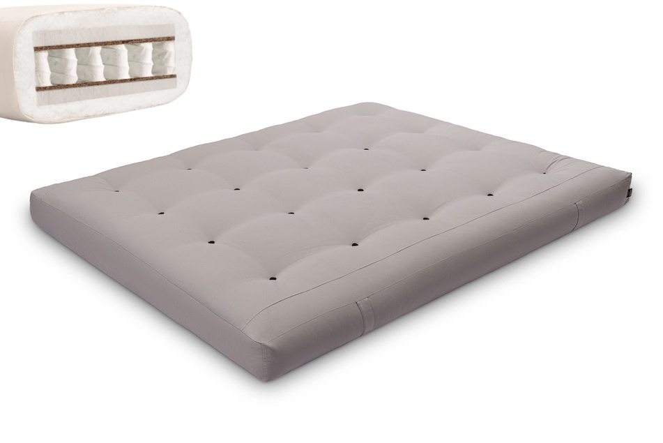 Futon Mattress 160x200 - Hybrid Pocket H4 - Pascall Grey