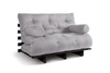 Sofa Bed Futon 120x200 - Slim Exclusive Black - Pascall Light Grey