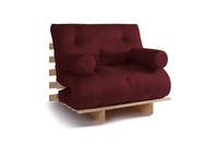 Sofa Bed Futon 90x200 - Slim Basic Classic - Pascall Burgundy