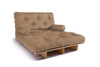 Sofa Bed Futon 120x200 - Slim Basic Classic - Pascall Beige