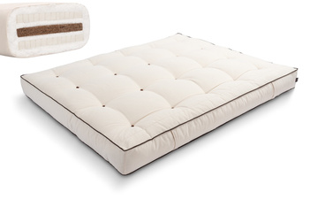 Futon Mattress 160x200 with coconut and 2x latex - Comfort Relax - Pascall Kedro Ecru