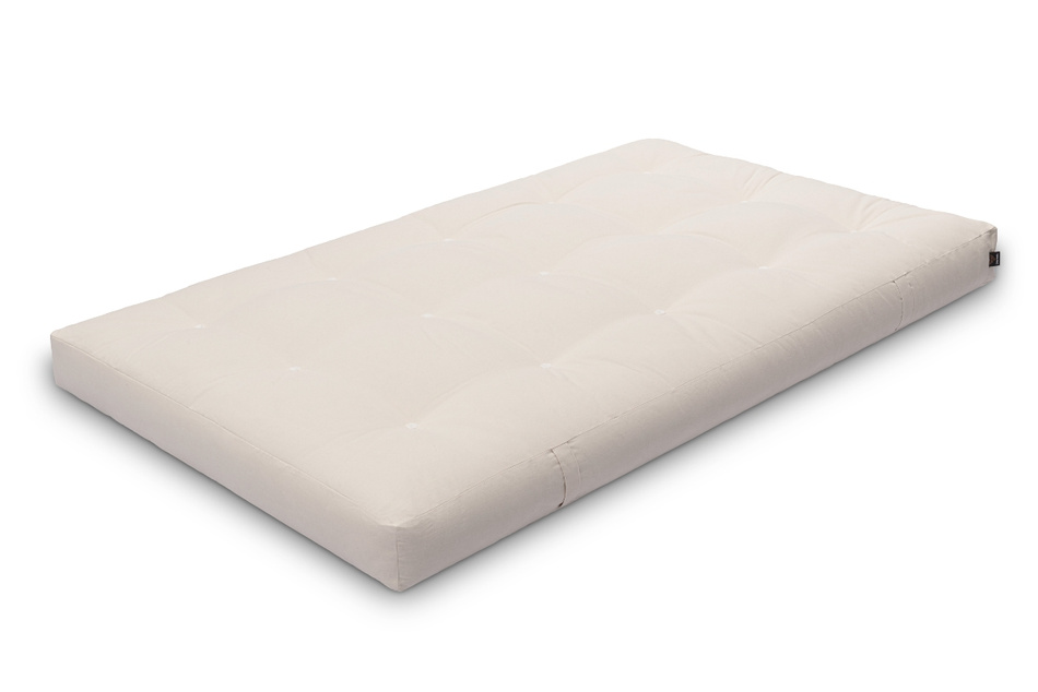 Futon Mattress 120x200 with wool, coconut and 2x latex - Comfort Wool - Pascall Ecru