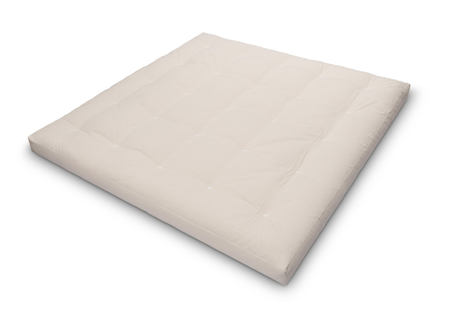 Futon Mattress 200x200 with wool, coconut and 2x latex - Comfort Wool - Pascall Ecru