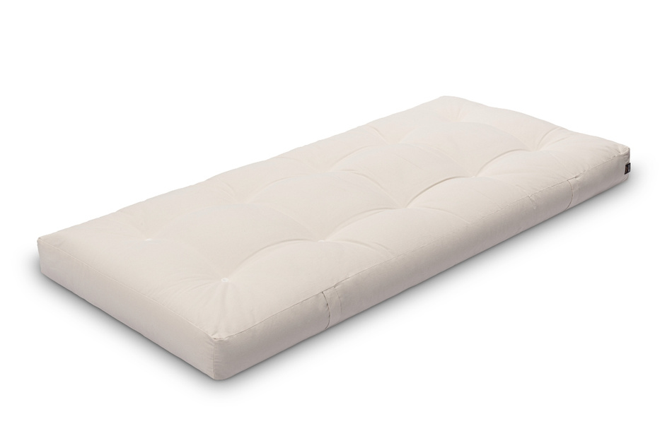 Futon Mattress 90x200 with wool, latex and 2x coconut - Comfort Wool Hard - Pascall Ecru