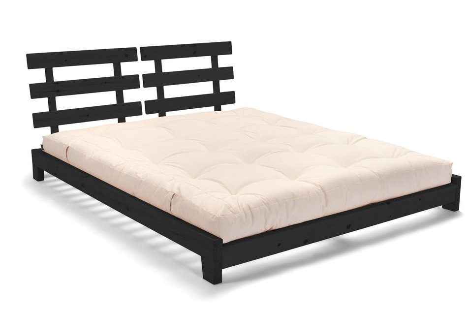 Wooden Bed 140x200 - Aisha Classic Black - Pascall