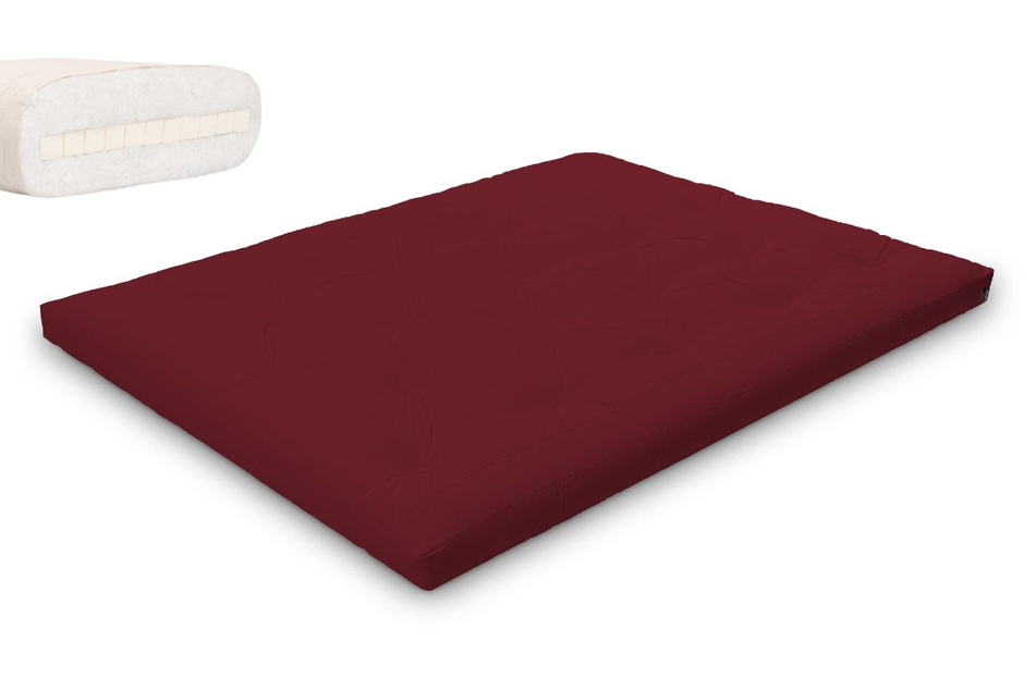 Futon Mattress 160x200 with latex - Slim Latex - Pascall Burgundy