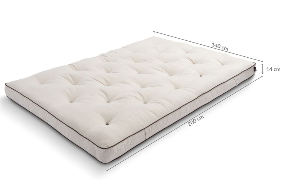 Futon Mattress 140x200 with latex - Slim Duo Latex - Pascall Kedro Linen