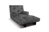 Sofa Bed Futon 90x200 - Slim Basic Black - Pascall Grey