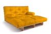Sofa Bed Futon 140x200 - Slim Basic Classic - Pascall Yellow
