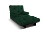 Sofa Bed Futon 90x200 - Slim Exclusive Black - Pascall Bottle Green