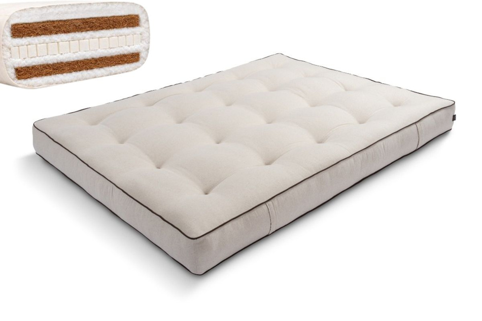Futon Mattress 160x200 with latex and 2x coconut - Comfort Relax Hard - Pascall Kedro Linen