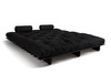 Sofa Bed Futon 180x200 - Slim Exclusive Black - Pascall Black