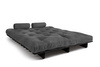 Sofa Bed Futon 160x200 - Slim Exclusive Black - Pascall Grey