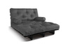 Sofa Bed Futon 120x200 - Slim Exclusive Black - Pascall Grey