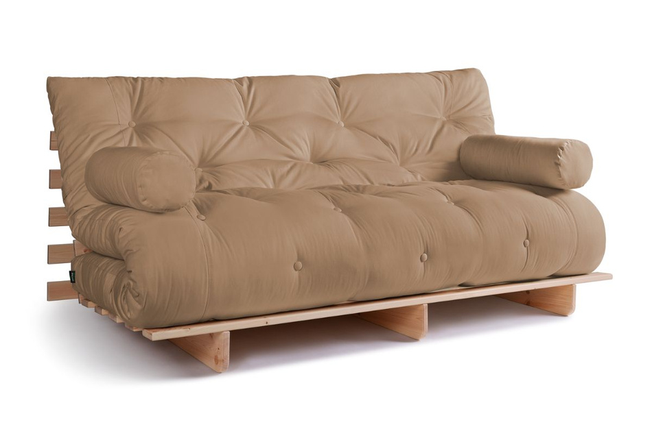 Sofa Bed Futon 180x200 - Slim Comfort Classic - Pascall Beige