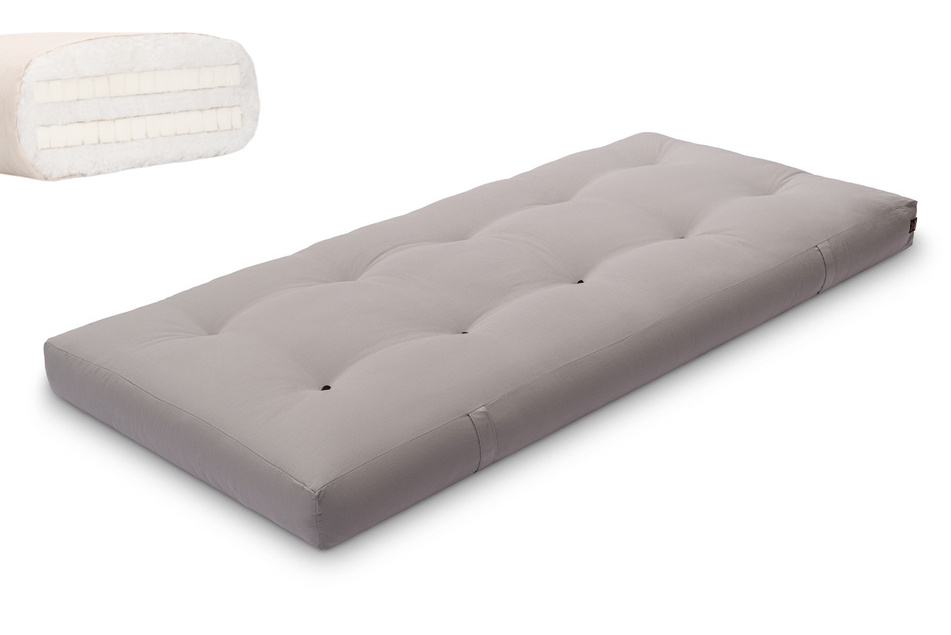 Futon Mattress 90x200 with latex - Medium Duo Latex - Pascall Grey