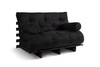 Sofa Bed Futon 120x200 - Slim Comfort Black - Pascall Black
