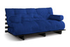 Sofa Bed Futon 180x200 - Slim Basic Black - Pascall Blue