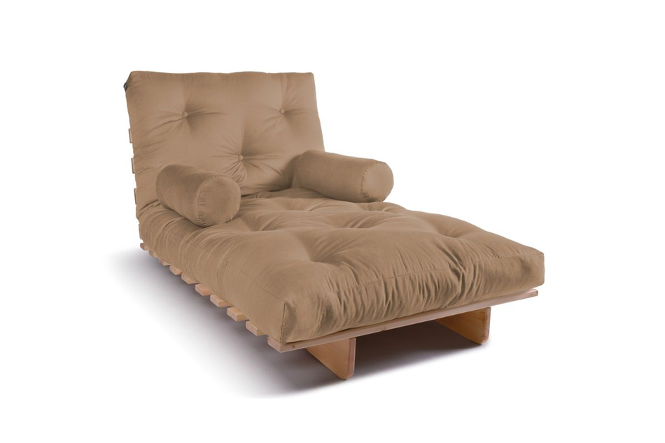 Sofa Bed Futon 90x200 - Slim Basic Classic - Pascall Beige