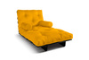 Sofa Bed Futon 90x200 - Slim Basic Black - Pascall Yellow