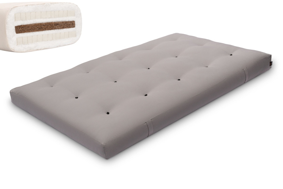 Futon Mattress 120x200 with coconut and 2x latex - Comfort Relax - Pascall Grey