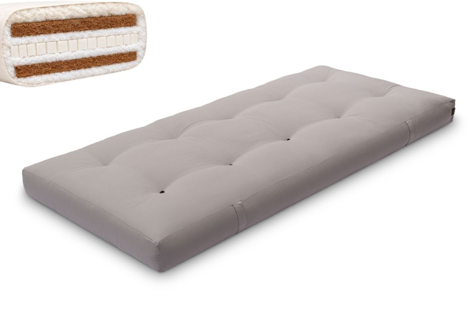 Futon Mattress 90x200 with wool, latex and 2x coconut - Comfort Wool Hard - Pascall Grey