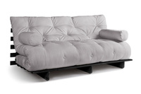 Sofa Bed Futon 180x200 - Slim Basic Black - Pascall Light Grey
