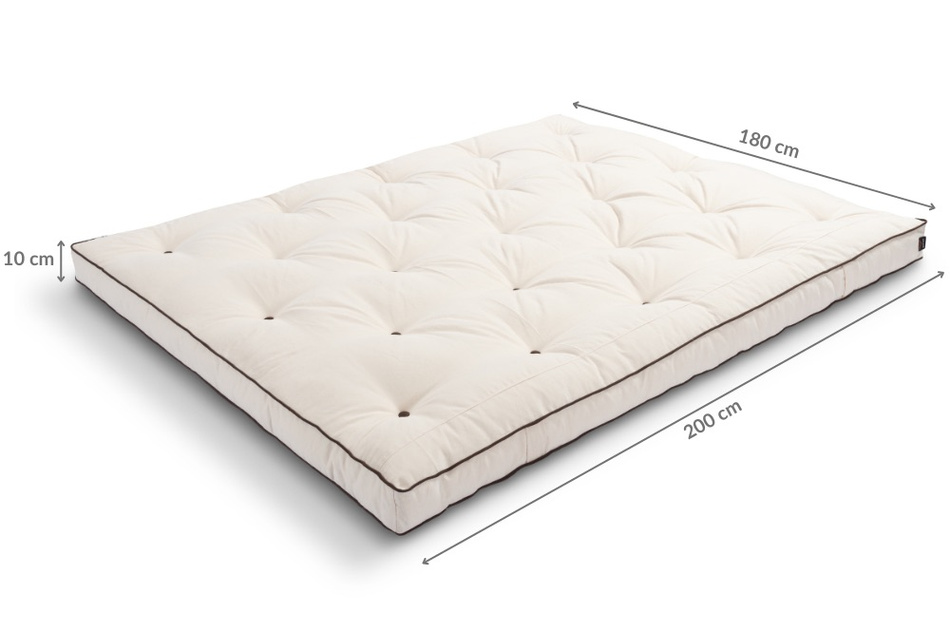 Futon Mattress 180x200 with latex - Slim Duo Latex - Pascall Kedro Ecru
