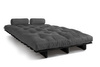 Sofa Bed Futon 140x200 - Slim Exclusive Black - Pascall Grey
