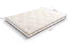 Futon Mattress 180x200 with latex - Slim Duo Latex - Pascall Kedro Ecru