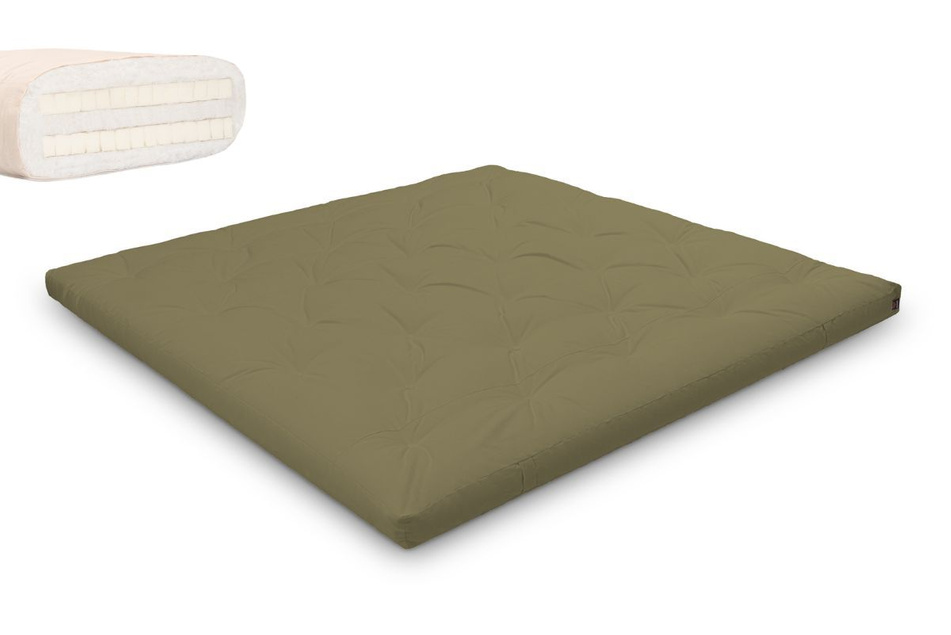 Futon Mattress 200x200 with latex - Slim Duo Latex - Pascall Khaki