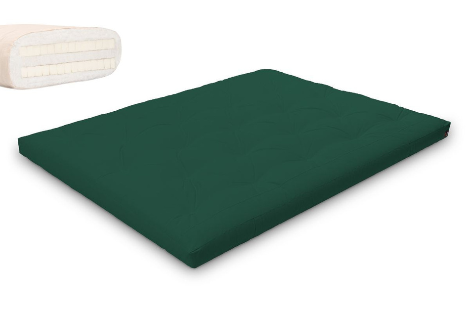 Futon Mattress 160x200 with latex - Slim Duo Latex - Pascall Bottle Green