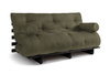 Sofa Bed Futon 160x200 - Slim Basic Black - Pascall Khaki