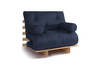 Sofa Bed Futon 90x200 - Slim Basic Classic - Pascall Navy Blue