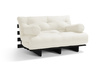 Sofa Bed Futon 90x200 - Slim Comfort Black - Pascall Ecru