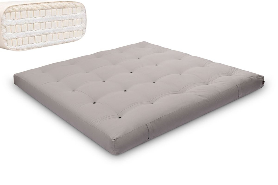 Futon Mattress 200x200 with latex - Comfort Trio Latex Wool - Pascall Grey