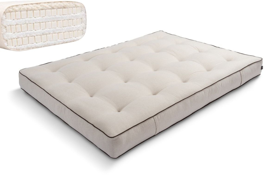 Futon Mattress 200x200 with latex - Comfort Trio Latex Wool - Pascall Kedro Linen