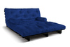 Sofa Bed Futon 180x200 - Slim Exclusive Black - Pascall Blue